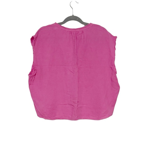 Aerie Pink Gauzy Pool To Party Crop Top and Pants Set - Picture 15 of 16